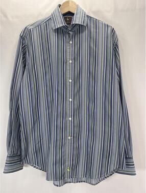 Tailorbyrd Long Sleeve Button Up Dress Shirt Men's Large 100% Cotton